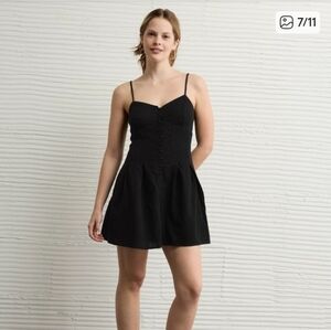 American Eagle Sweetheart Button-up Mini Dress